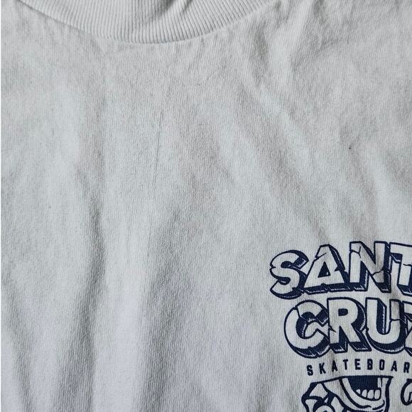 Santa Cruz Original Boardwalk Long Sleeve Men White Tee Size X-Large - Picture 3 of 16